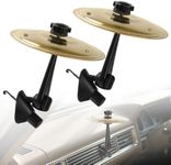 2-Pack Mini Car Drum Cymbal Air Vent Clip – Funny Dashboard Music Accessory for Music Lovers, Fits Most Vehicles,Yellow