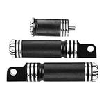 Gorgeri Motorcycle Foot Pegs Pair of Front Rear Motorcycle CNC Foot Pegs Shifter Pedals Footrest Footing Accessories(Black)