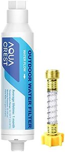 AQUA CREST Inline Water Filter, Dedicated for Car Washing, Yard Cleaning, Reduce Hard Water Spots, Soften Water, Upgraded Formula with 1 Flexible Hose Protector