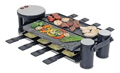 Swissmar KF-77073 Swivel 8-Person Raclette with Cast Aluminum and Granite Stone Grill Top