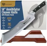 Dalstrong Heavy Duty Butcher Breaking Knife-14 Gift Cleaver Knife-Gladiator Series- The 'Annihilator'-High Carbon Steel-Razor Sharp-G10 Handle-w/Stand & Sheath-NSF Certified
