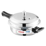 Vinod Platinum Triply Stainless Steel Pressure Cooker with Induction Base - 3.5 Litre | Junior Pressure Cooker | Induction Base Pressure Cooker - ISI certified, Silver comes with 2 Years Warranty