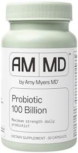 Amy Myers MD Probiotic Capsules 100 Billion - Maximum Strength Daily Probiotic - Gastrointestinal Health Supplement - Digestion & Immune Support