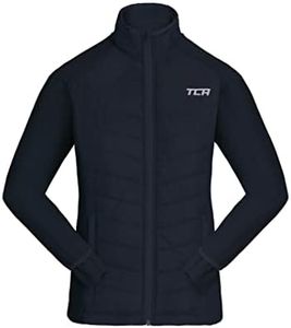 TCA Girls' Excel Runner All-Season Lightweight Water Repellent Packable Running Jacket - Navy Blazer, 8-10 Years