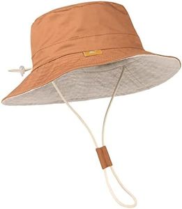 Baby Sun Hat for Boy Girl Toddler Summer Bucket Hat Kids Sun Protection Beach Hat Cotton Baby Hats Dark Orange