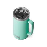 YETI Rambler 24 oz Mug, Vacuum Insulated, Stainless Steel with MagSlider Lid, Seafoam