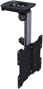 KUMA Flip Down TV Bracket - Tilt Swivel Fold 17" 19" 22" 24" 26" 29" 32" 37" inch Flat & Curve Television - Slim & Universal TV Mount Ceiling or Under Cabinet - VESA 75x75mm to 200x200mm up to 20kg