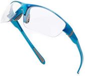 VITENZI Bifocal Safety Glasses with Readers Wrap Around Sport Magnifying Safety Reading Protective Goggles Rome in Blue 2.50