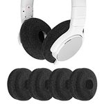 Geekria 2 Pairs Flex Fabric Headphones Ear Covers, Washable & Stretchable Sanitary Earcup Protectors for On-Ear Headset Ear Pads, Sweat Cover for Warm & Comfort (S/Black)