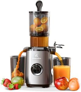 DOMESTICA Dripdrop Cold Press Juicer For Home With 108mm Wide Feed Chute | Juicer Machine For Whole Vegetable & Fruit | Slow Juicer With Large Auger & Triple Strainers For Max Juice Yield, BPA Free