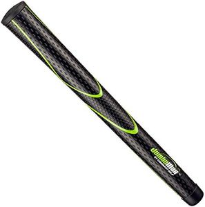 JumboMax Pack of 1 Tour Series Golf Grips - Black with Lime Green Trim Std Oversize (SO) (+ 1/16)