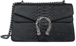 INOVERA (LABEL) Girls Cross-body Shoulder Sling Bag Clutch Purse With Adjustable Chain Strap, Black