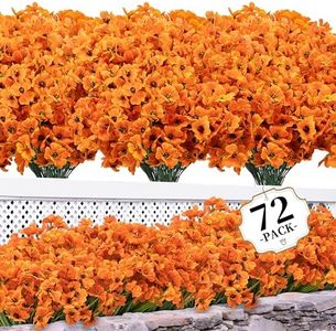 ColoPlay 72 Bundles Artificial Mums for Outdoors/Indoors, Fake Flowers Faux Mums for Outdoor Planters, Fall Flowers Artificial for Decoration Garden Porch Window Box Home Wedding Farmhouse