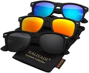 KALIYADI Polarized Sunglasses for Men and Women Matte Finish Sun glasses Color Mirror Lens UV Blocking (3 Pack)