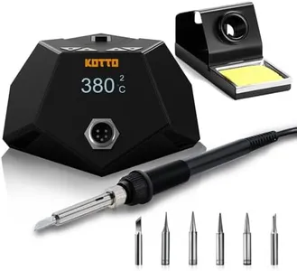 KOTTO Soldering Station Kit, 60 WATT OLED Digital portable soldering iron,multi-function soldering iron soldering gun set with OLED Display Station, Soldering iron,Iron Plated Copper Tip, Iron Holder