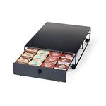 Nifty Home Products 24 Coffee Pod Capacity Storage Drawer Rolling K-Cup Holder, 12.75x8.25x3, Black