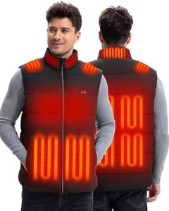 Men's Electric Heated Vest Rechargeable Lightweight Coat with Battery Pack