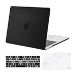 MOSISO Compatible with MacBook Pro 13 inch Case M2 M1 2024 2023 2022-2016 Release A2338 A2289 A2251 A2159 A1989 A1706 A1708, Plastic Hard Case&Keyboard Cover Skin&Screen Protector, Black