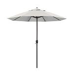 California Umbrella ATA908117-F77 9' Round Aluminum Market Umbrella, Olefin Woven Granite