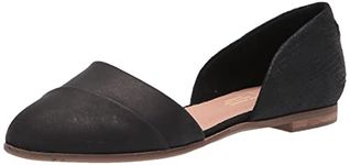 TOMS Women's Jutti Dorsay Ballet Flat, Black, 5 UK