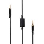 Jerilla Replacement Cable for ASTRO A10/A40 Wired Gaming Headset - Audio Line with Mute Function, 2m/6.5 ft