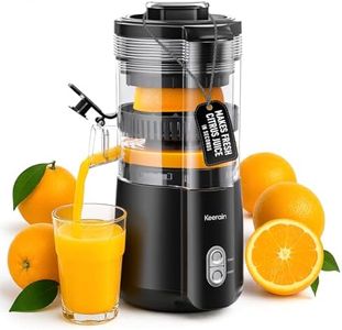 Keerain Electric Orange Juicer, Hand-Free Citrus Juicer Machine with Cleaning Brush, High-Performance Automatic Juice Squeezer for Oranges, Lemons, and Limes, Easy to Clean & Use