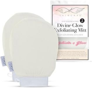 Seraphic Skincare Divine Glow Exfoliating Mitt (2pcs) – 100%, Dye-Free, Bleach-Free Vegan Viscose Korean Exfoliating Glove – Body Exfoliator for Self-Tan Removal & Keratosis Pilaris