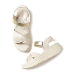 Marc Loire Women Soft Comfortable Cream Solid Platform Heels,Size_5