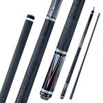 KONLLEN Carbon Fiber Pool Cue Stick 58-inch Professional Pool Sticks for Adults Full Carbon Technology Low Deflection Pool Cue Billiard Cues with 12.5mm Tip (Easy to Control, Pro Taper, Ultra-Smooth)