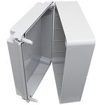 Junction box 300 x 220 x 120mm weatherproof adaptable enclosure IP56 PVC outdoor with hinge screws (1)