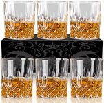 OPAYLY Whiskey Glasses Set of 6, Ro