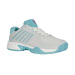 K-Swiss Women's Hypercourt Express 2 Tennis shoe, Infinity Blue Blush Carmine Rose, 4 UK