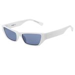 Guess Solid Rectangular Unisex Sunglasses - (GU8232 21V 56 S |56| Blue Color Lens)