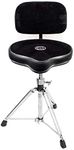 Roc n Soc BLACK Drum Stool Throne With Base And Back Rest