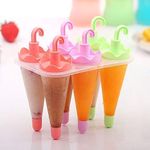 Conziv Kulfi Candy Maker Mould, Popsicle Moulds, Ice Candy Maker, Frozen Ice Cream Candy Mould Tray, Ice Lolly Mold with Reusable Stick Multicolour