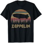 Zeppelin Retro Vintage Sunset 70s 80s Distressed Dirigible T-Shirt