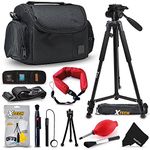 Premium Well Padded Camera CASE / BAG and Full Size 60" inch TRIPOD Accessories KIT for Canon EOS Rebel T6i T6S T5i T5 T4i T3i T3 T2i SL1 EOS 70D 60D 7D 6D 5D 5DS, 5DS R, 7D Mark II 8000D 760D 750D 700D 650D 600D 550D 1200D 1100D 100D EOS M, EOS M3, EOS M2, T1i XTi XT SL1 XSi 5D Mark II, 5D Mark III, 5DS R, 5DS DSLR Cameras