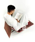 Desert Dress Luxury Back Rest Prayer Mat Rug Carpet Recline Chair Muslim Travel Reclining New Medical Islam (Dark Blue)