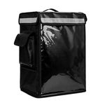 DASEN Insulated Pizza Delivery Bag, Food Delivery Backpack, 42 liters Thermal Backpack, Heat Insulated Backpack, Commercial Grade Food Delivery Bag, Moisture Free (Black)