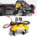 RC-Hub V8 Engine Fans Radiator Motor with Heatsink Cover for 1/10 TRX4 RC Crawler Scale (Yellow)