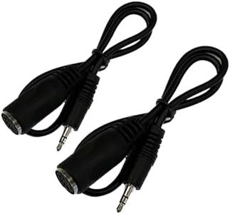 EMSTAR 2 Pack of Type-A MIDI to 3.5mm Adapter 14" Inch Cable,Midi Female to TRS 3.5mm Male,TRS Midi Cable