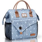 Lekesky 10L Insulated Lunch Bag for Women for Work Lunch Tote, Blue