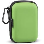 Earphone Case, RISETECH Hard EVA Earbud Carrying Case Holder Headphone Small Pouch Electronic Organizer Travel Bag for EarPods, Airpods, Beats Flex, Bose Wireless Wired Earbuds, USB Flash Drive -Green