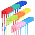 XOSDA 160 Pack Bulk Kids Earbuds for Classroom, Student Wired Headphones for School Librariy, 3.5mm Multi Colored Wholesale Earphones for Chromebook Laptop PC