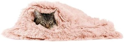 Best Friends by Sheri Luxury Shag Dog & Cat Throw Blanket 30x40, Cotton Candy, Matching Donut Shag Cuddler Bed, Multi-Use, Mat, Sofa Cover, Warming, PTB-SHG-CDY-3040