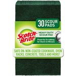 Scotch Brite Heavy Duty, Scouring Pads for Kitchen and Dish, Cast Iron, Green, 30