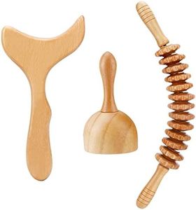 3 in 1 Wood Therapy Massage Tools, Wood Therapy Tools for Body Shaping, Maderoterapia Kit , Lymphatic Drainage Massager, Wooden Massage Roller, Anti-Cellulite Massager, Body Sculpting Tools …
