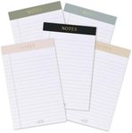 ZICOTO Aesthetic Note Pads Set Of 5 - Quality 5x8 inch Lined Legal Pads For Women Or Men - The Perfect Writing Notepads and Office Desk Supplies to Easily Organize Your To-Do Lists