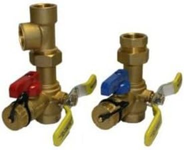 Rheem RTG20220AB Webstone Tankless Water Heater Service Valve Kit, Clean Brass