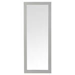 URBNLIVING Grey Hanging Wooden Framed Wall Mounted Mirror Hallway Horizontal Vertical Mountable (Long 97cm x 37cm)